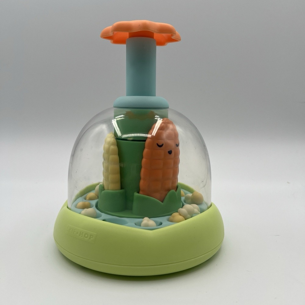 Skip Hop Press And Spin Baby Toy, Farmstand What's Poppin Corn Spinner VERY CUTE